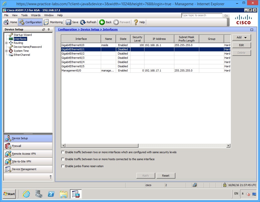 Figure 1.7 Cisco ASDM
